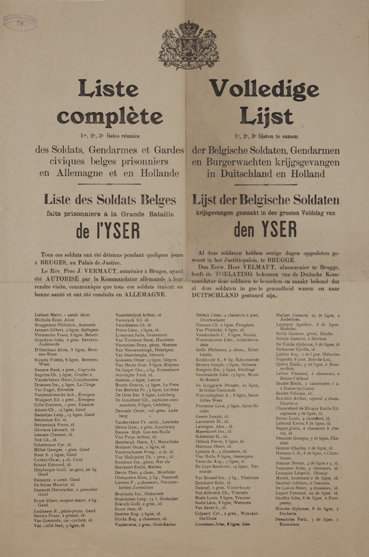 Plakat in Belgien, 1914-1918 (Historisches Museum der Pfalz, Speyer CC BY)