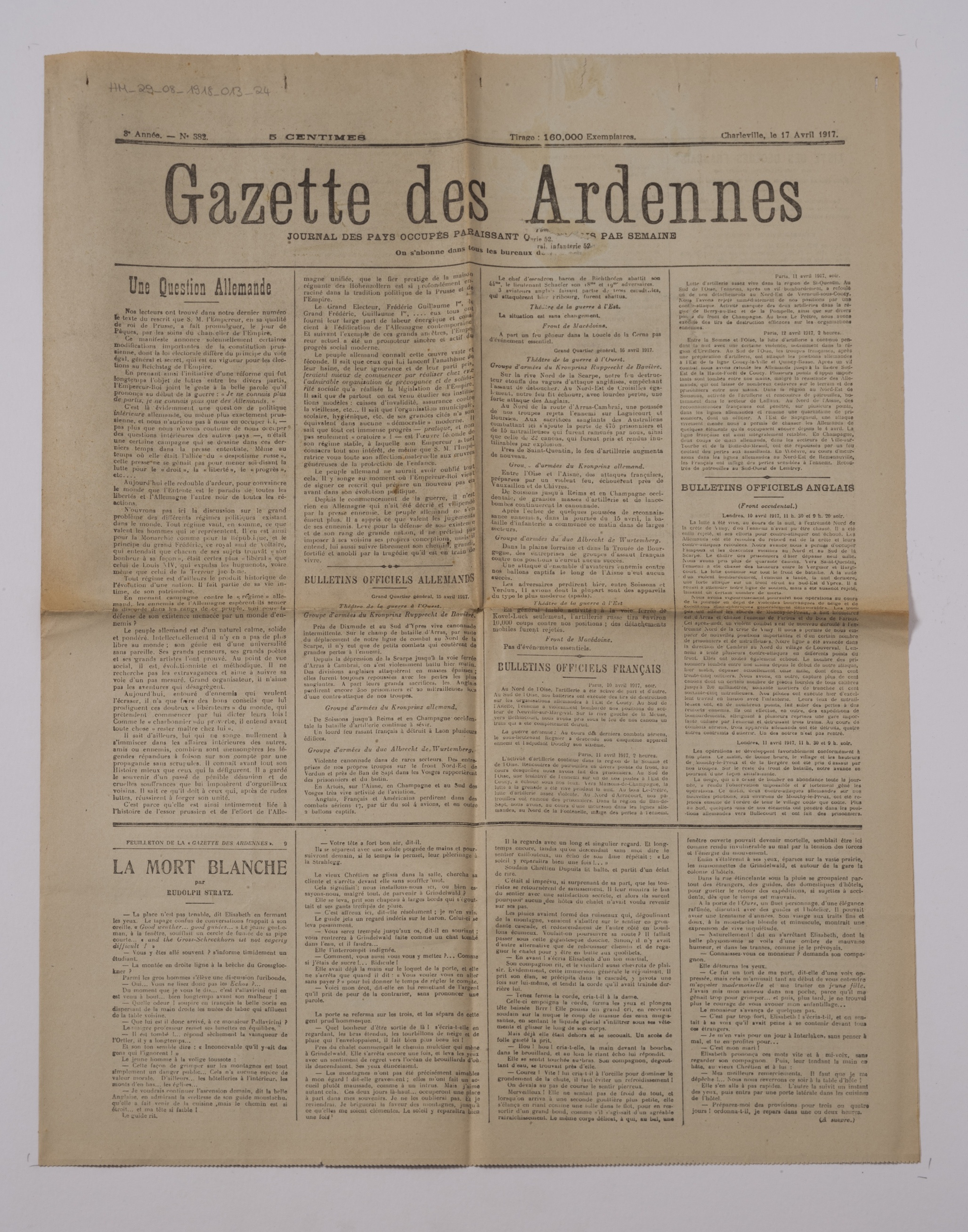 Zeitung: Gazette des Ardennes (Historisches Museum der Pfalz, Speyer CC BY)