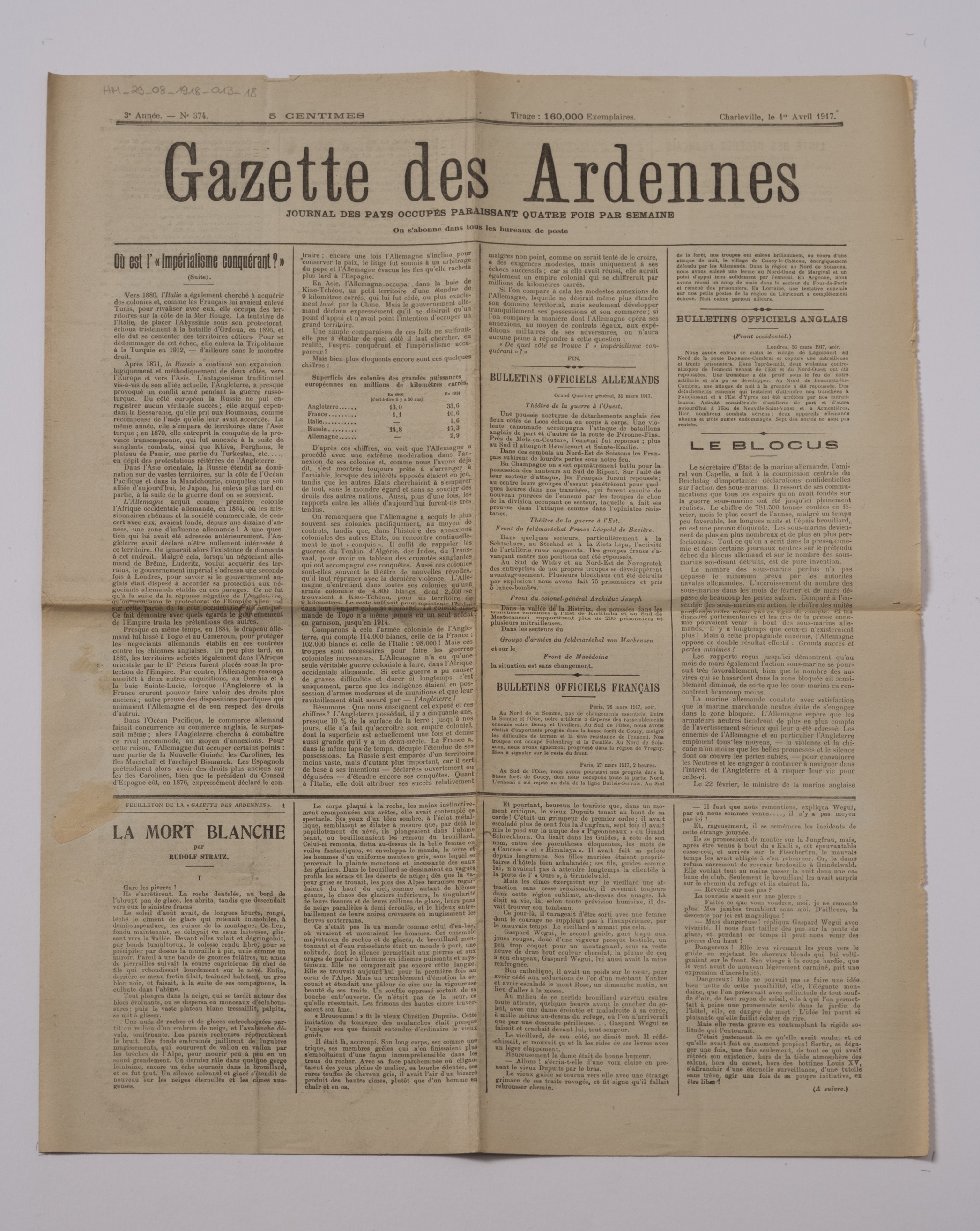 Zeitung: Gazette des Ardennes (Historisches Museum der Pfalz, Speyer CC BY)