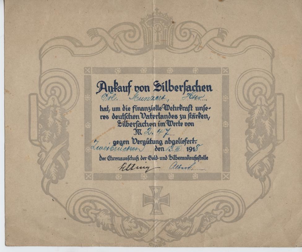 Zertifikat Silber-Reichsanleihe (Historisches Museum der Pfalz, Speyer CC BY)