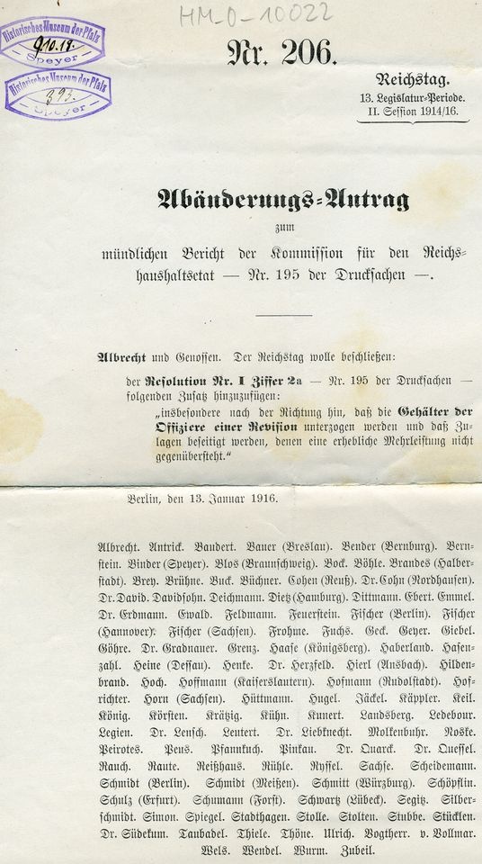 Konvolut von Berichten an Zeitungen (Historisches Museum der Pfalz, Speyer CC BY)
