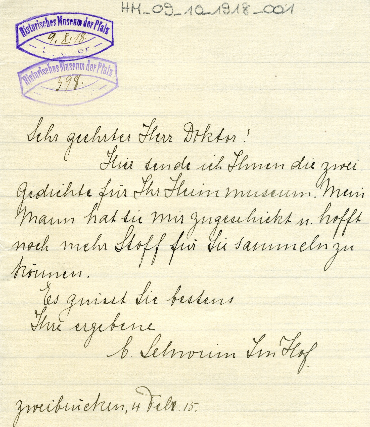 Anschreiben (Historisches Museum der Pfalz, Speyer CC BY)