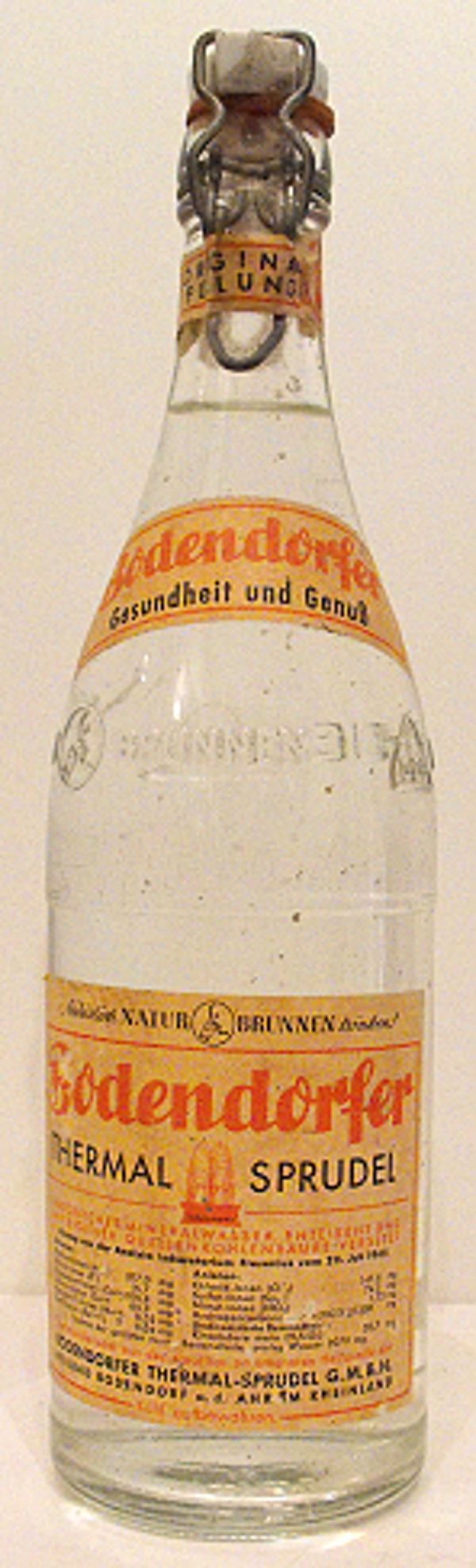 Hebelhalsverschlußflasche Bodendorfer Thermalsprudel (Heimatmuseum und -Archiv Bad Bodendorf CC BY-NC-SA)