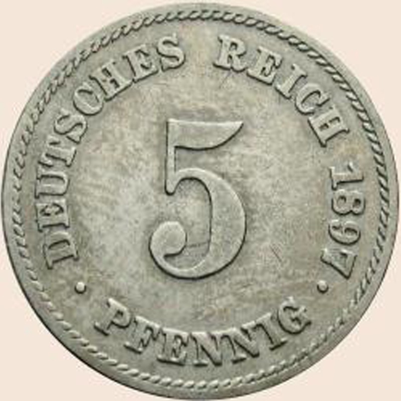 5 Pfennig Münze Deutsches Reich (Heimatmuseum und -Archiv Bad Bodendorf CC BY-NC-SA)