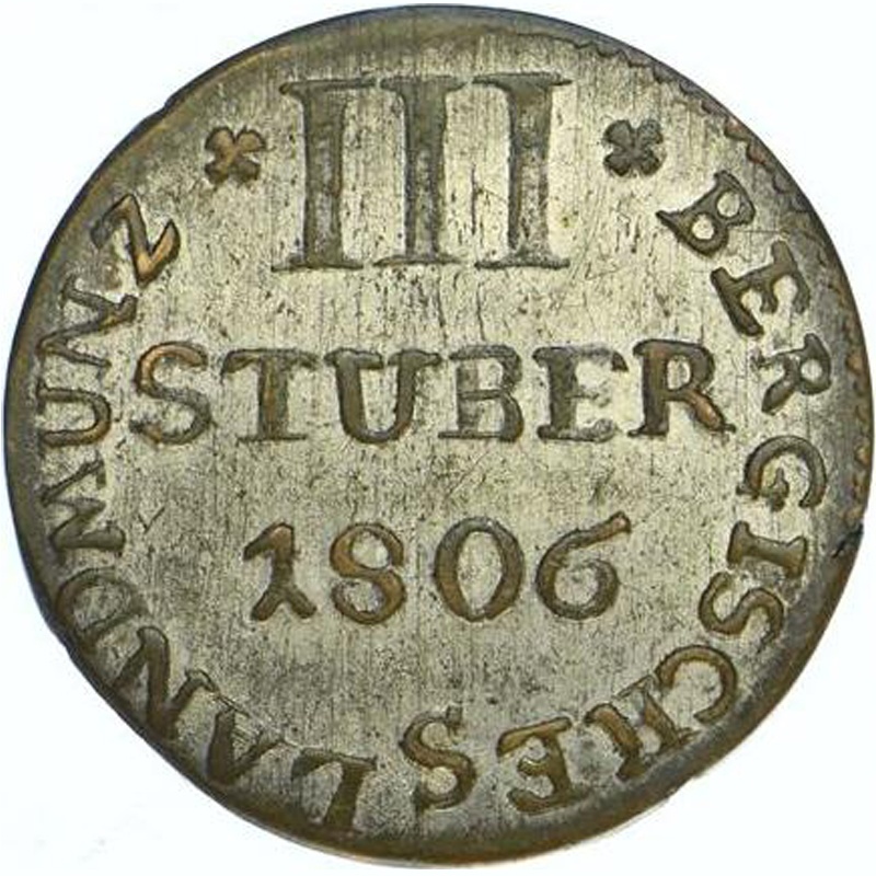 3 Stüber Jülich-Berg von 1806 (Heimatmuseum und -Archiv Bad Bodendorf CC BY-NC-SA)