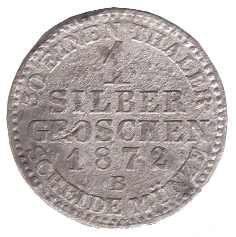 1 Silbergroschen 1872 (Heimatmuseum und -Archiv Bad Bodendorf CC BY-NC-SA)