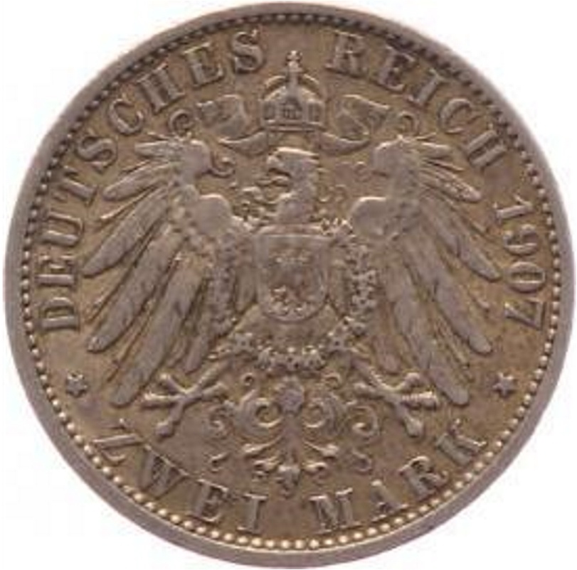 2 Mark Deutsches Reich 1907 (Heimatmuseum und -Archiv Bad Bodendorf CC BY-NC-SA)