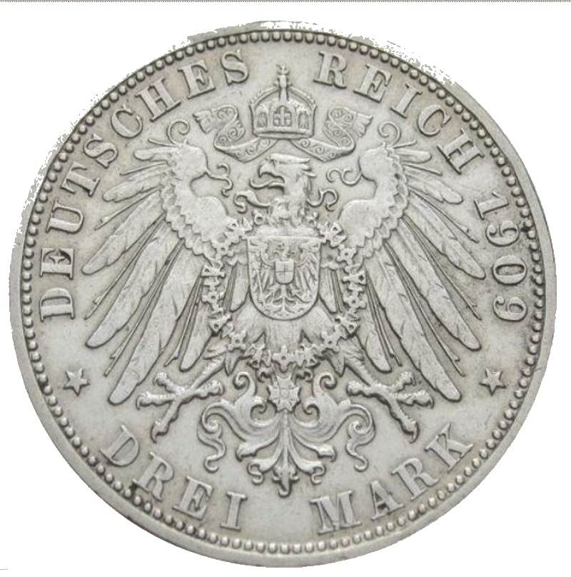 3 Mark Deutsches Reich - Bayern 1910 (Heimatmuseum und -Archiv Bad Bodendorf CC BY-NC-SA)