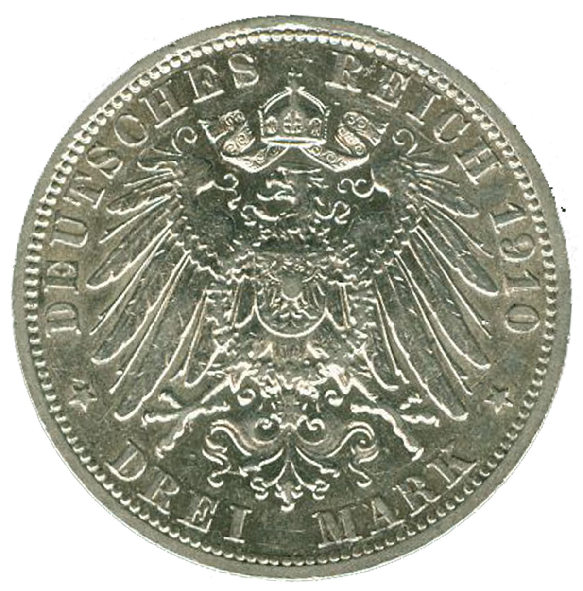 3 Mark Deutsches Reich 1910 (Heimatmuseum und -Archiv Bad Bodendorf CC BY-NC-SA)