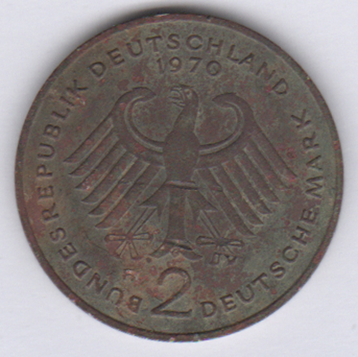 2 Deutsche Mark 1970 (Heimatmuseum und -Archiv Bad Bodendorf CC BY-NC-SA)