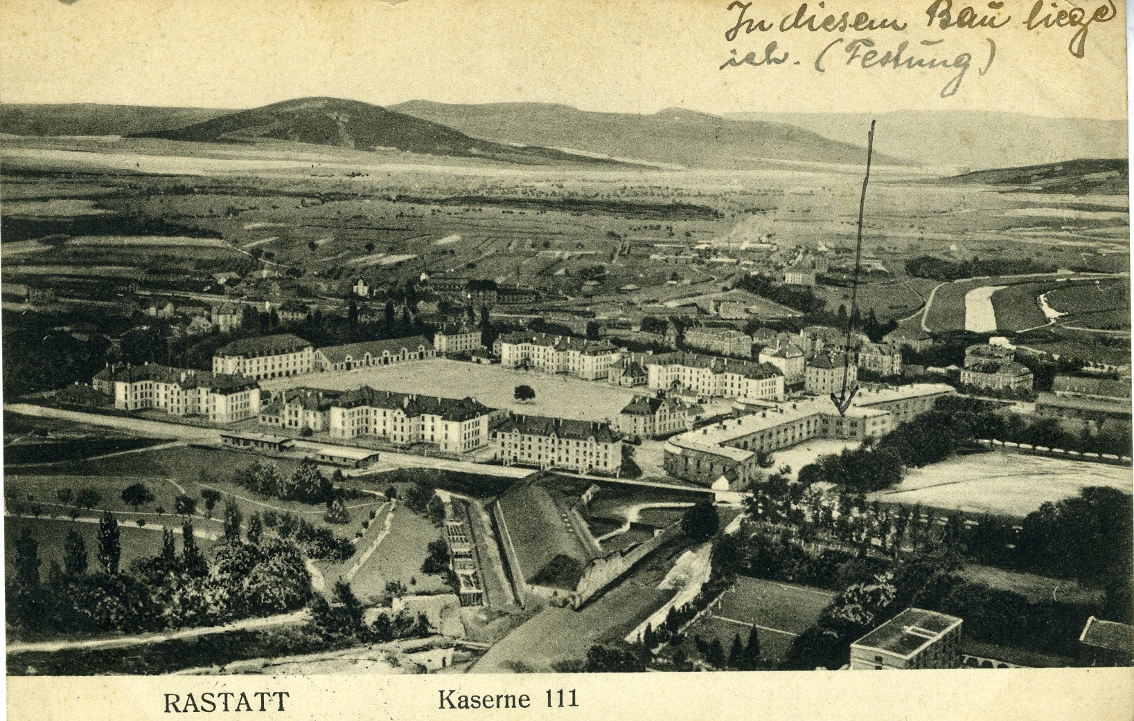 Feldpostkarte aus Rastatt 1916 (Historisches Museum der Pfalz, Speyer CC BY)