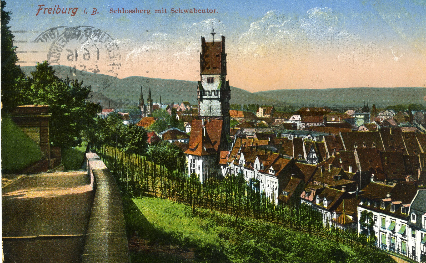 Feldpostkarte aus Freiburg 1916 (Historisches Museum der Pfalz, Speyer CC BY)
