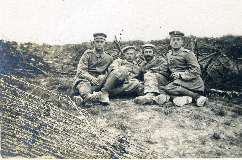 Postkarte vier Soldaten 1914-18 (Historisches Museum der Pfalz, Speyer CC BY)