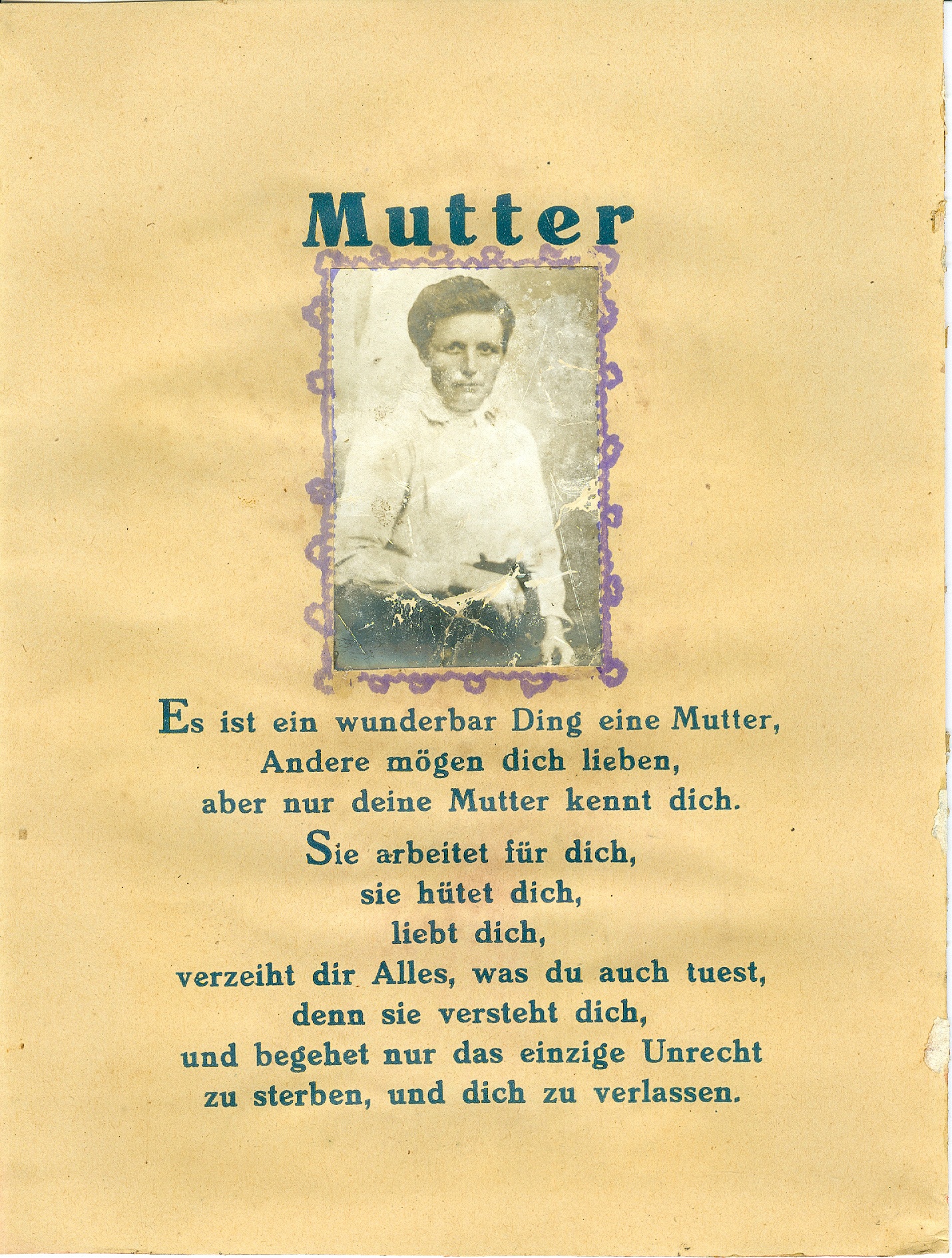 Muttertagsgruß (Heimatmuseum und -Archiv Bad Bodendorf CC BY-NC-SA)