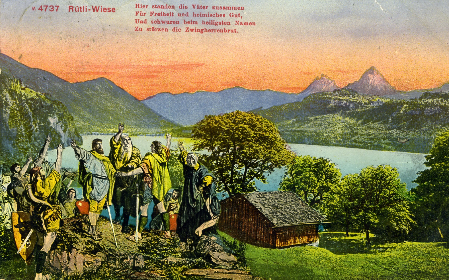Postkarte Schweiz 1912 (Historisches Museum der Pfalz, Speyer CC BY)