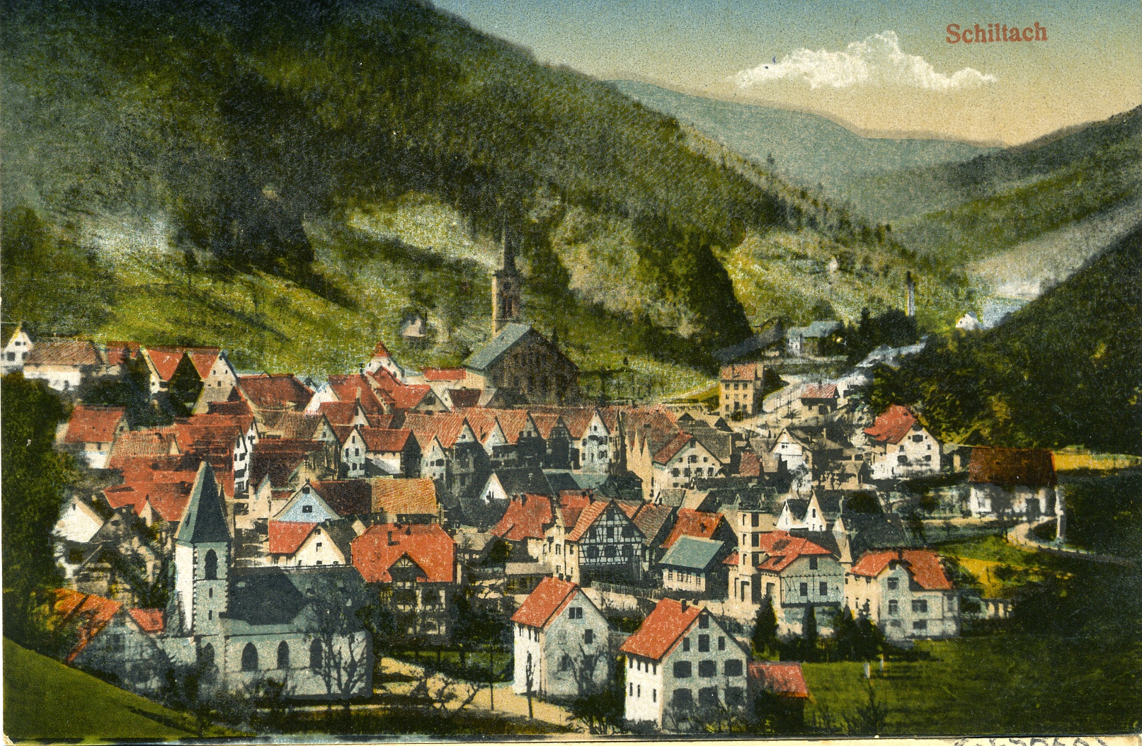 Postkarte Schiltach (Historisches Museum der Pfalz, Speyer CC BY)