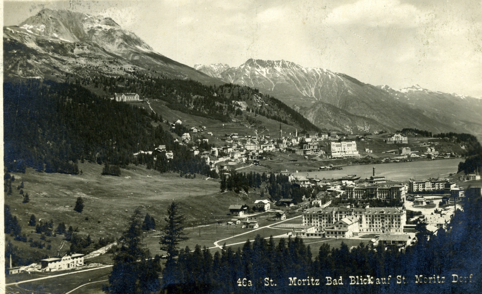 Postkarte St. Moritz Dorf 1927 (Historisches Museum der Pfalz, Speyer CC BY)