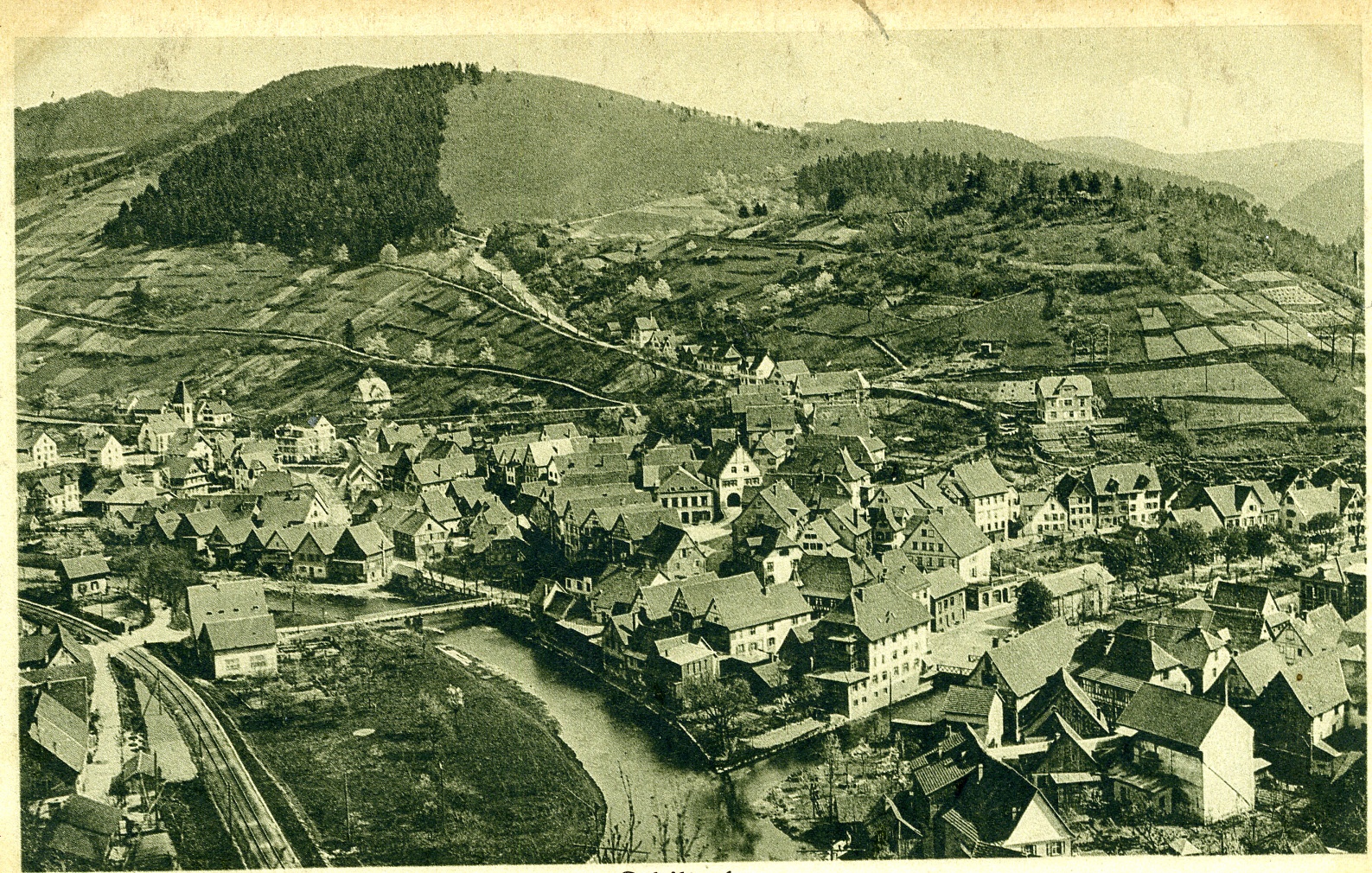 Postkarte Schiltach 1928 (Historisches Museum der Pfalz, Speyer CC BY)