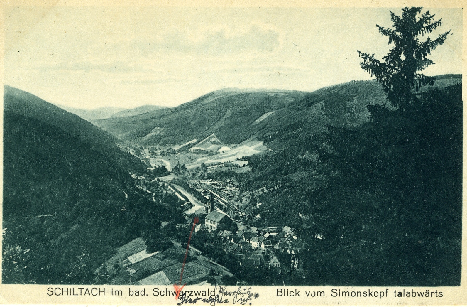 Postkarte Schiltach 1927 (Historisches Museum der Pfalz, Speyer CC BY)