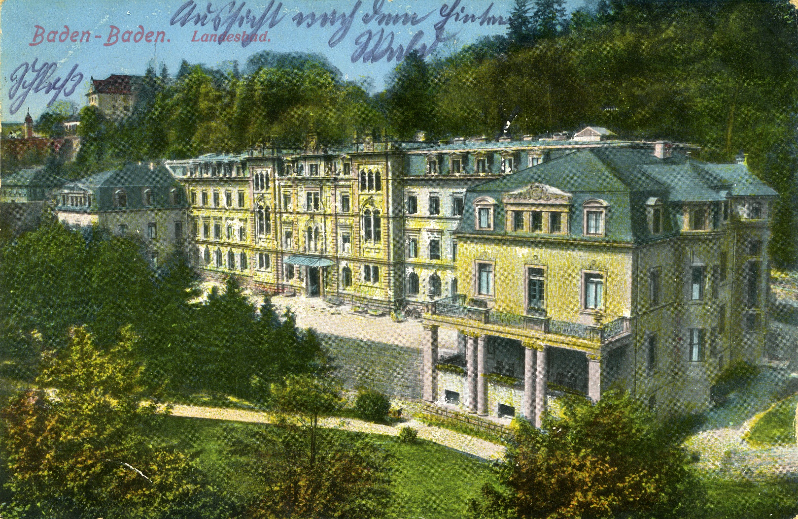 Postkarte Baden-Baden 1929 (Historisches Museum der Pfalz, Speyer CC BY)
