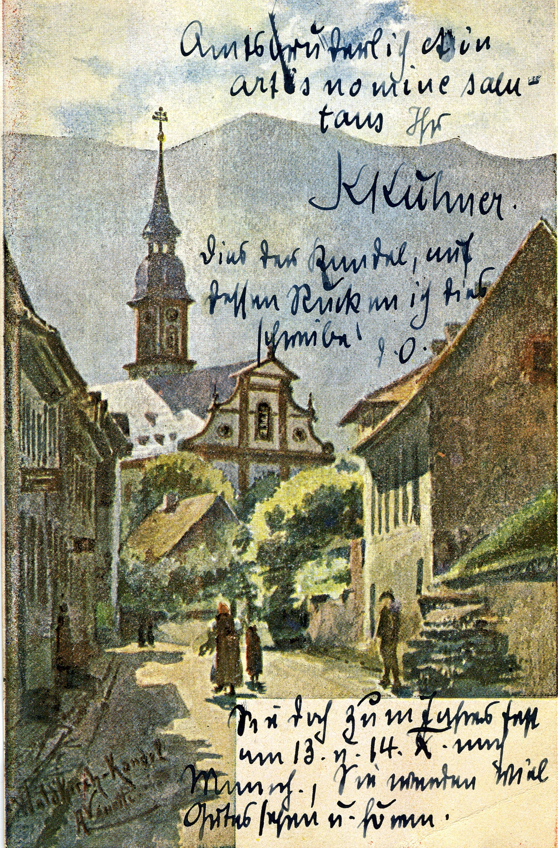 Postkarte St. Peter 1929 (Historisches Museum der Pfalz, Speyer CC BY)