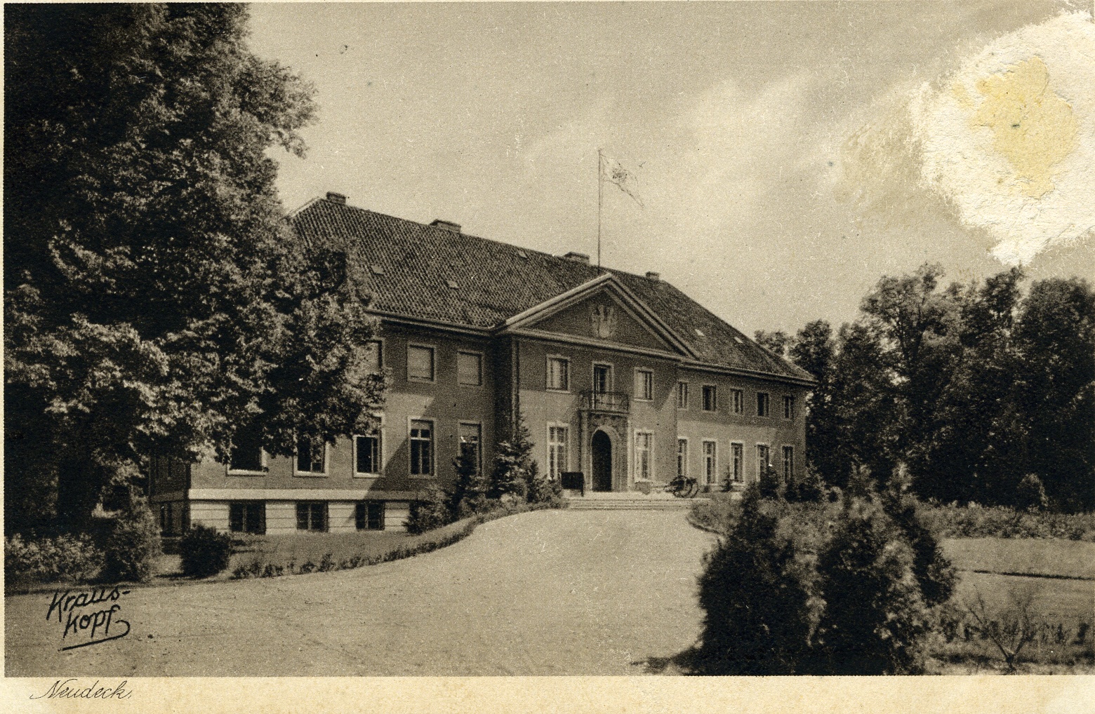 Postkarte Wohnhaus Hindenburg Neudeck (Historisches Museum der Pfalz, Speyer CC BY)