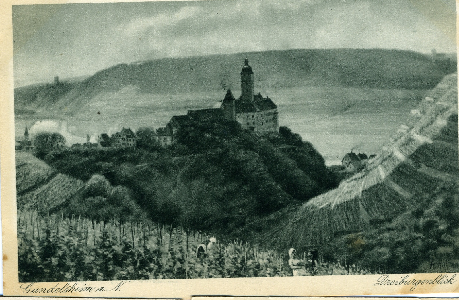 Postkarte Gundelsheim (Historisches Museum der Pfalz, Speyer CC BY)
