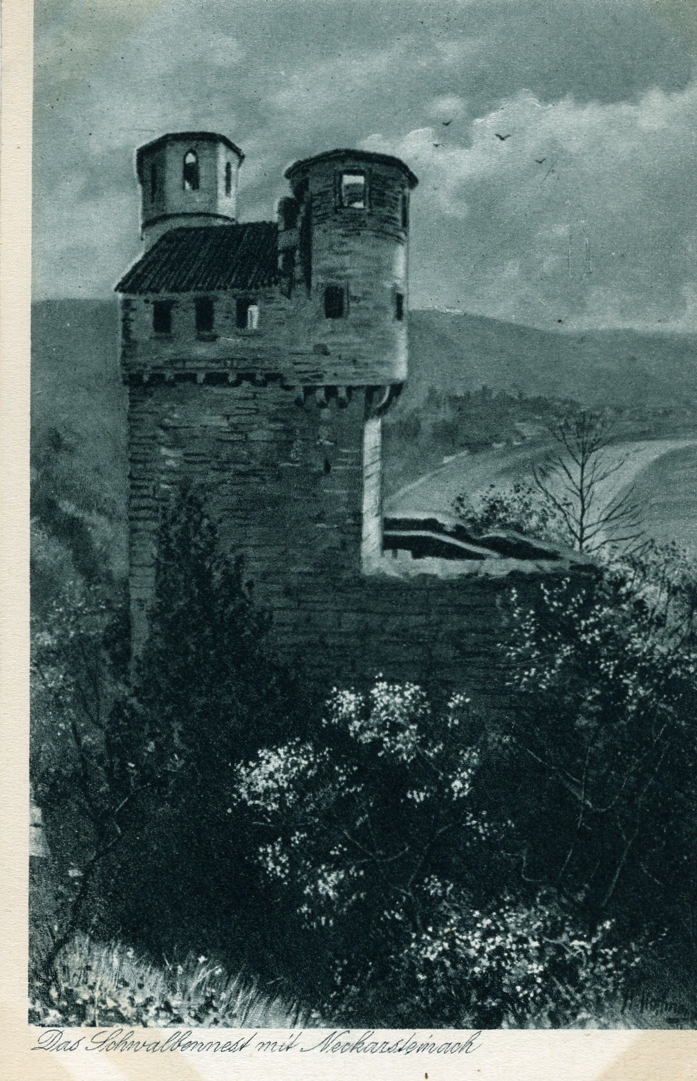 Postkarte Neckarsteinach (Historisches Museum der Pfalz, Speyer CC BY)