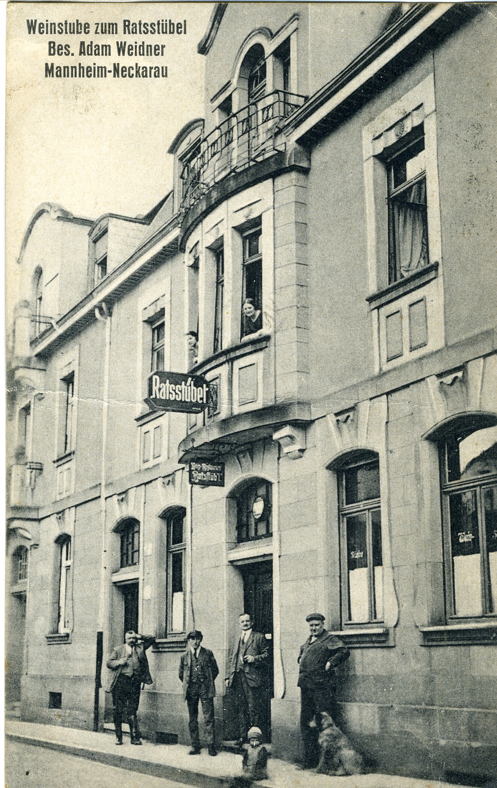 Postkarte Mannheim-Neckarau 1928 (Historisches Museum der Pfalz, Speyer CC BY)