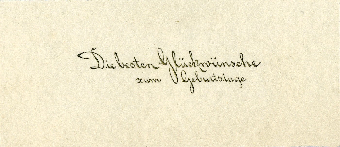 Geburtstagskarte mit Umschlag (Historisches Museum der Pfalz, Speyer CC BY)