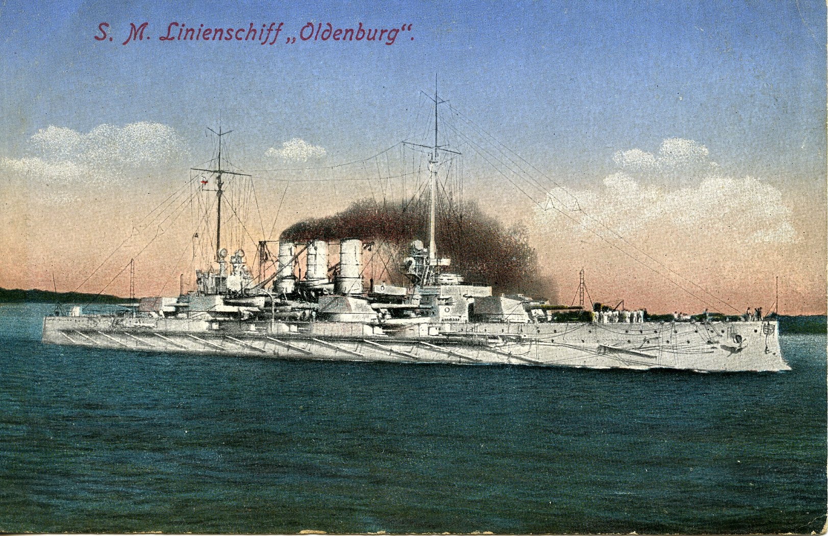 Feldpostkarte von der S.M.S. Oldenburg 1916 (Historisches Museum der Pfalz, Speyer CC BY)