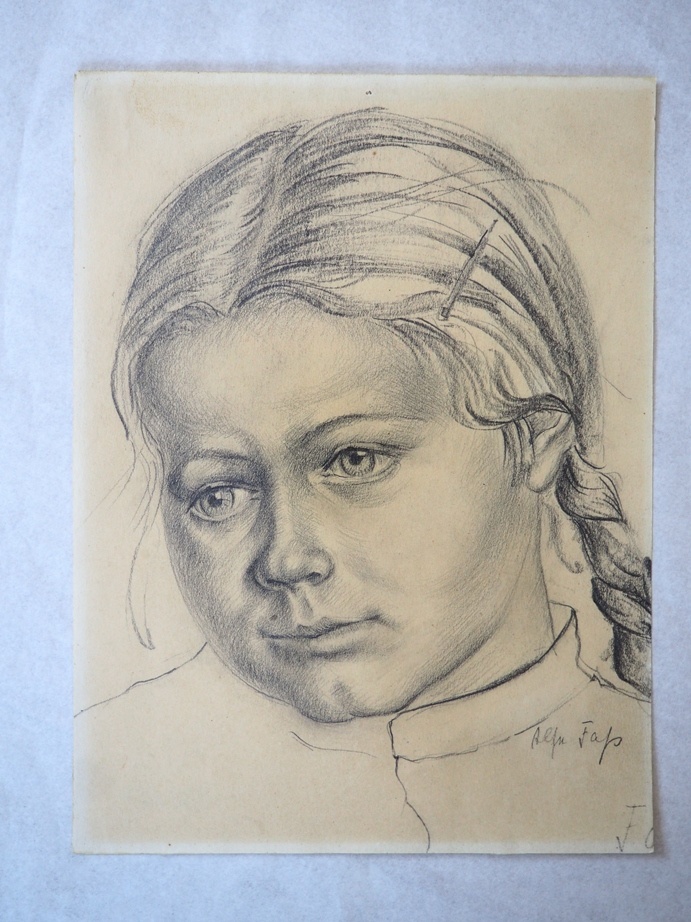 Porträtstudie eines Mädchen (Erkenbert-Museum Frankenthal CC BY-NC-SA)