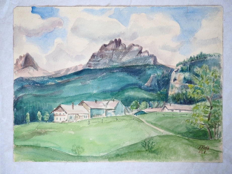Landschaft bei Cortina in den Dolomiten (Erkenbert-Museum Frankenthal CC BY-NC-SA)