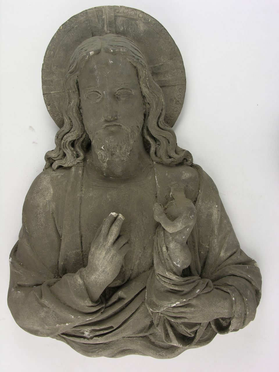 Jesus und kleine menschliche Gestalt (Historisches Museum der Pfalz, Speyer CC BY)