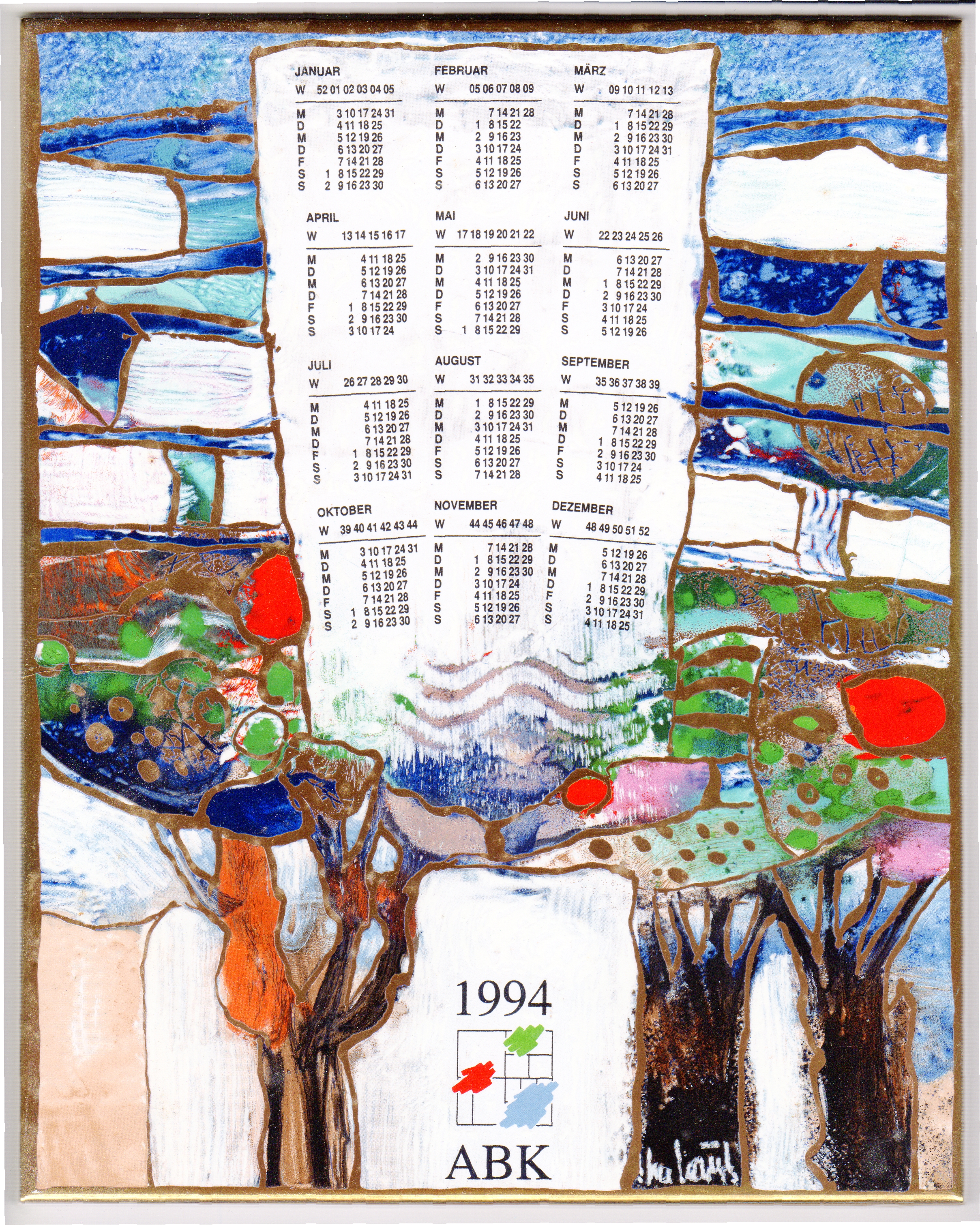 Kalenderfliese 1994 (Heimatmuseum Schloss Sinzig CC BY-NC-SA)