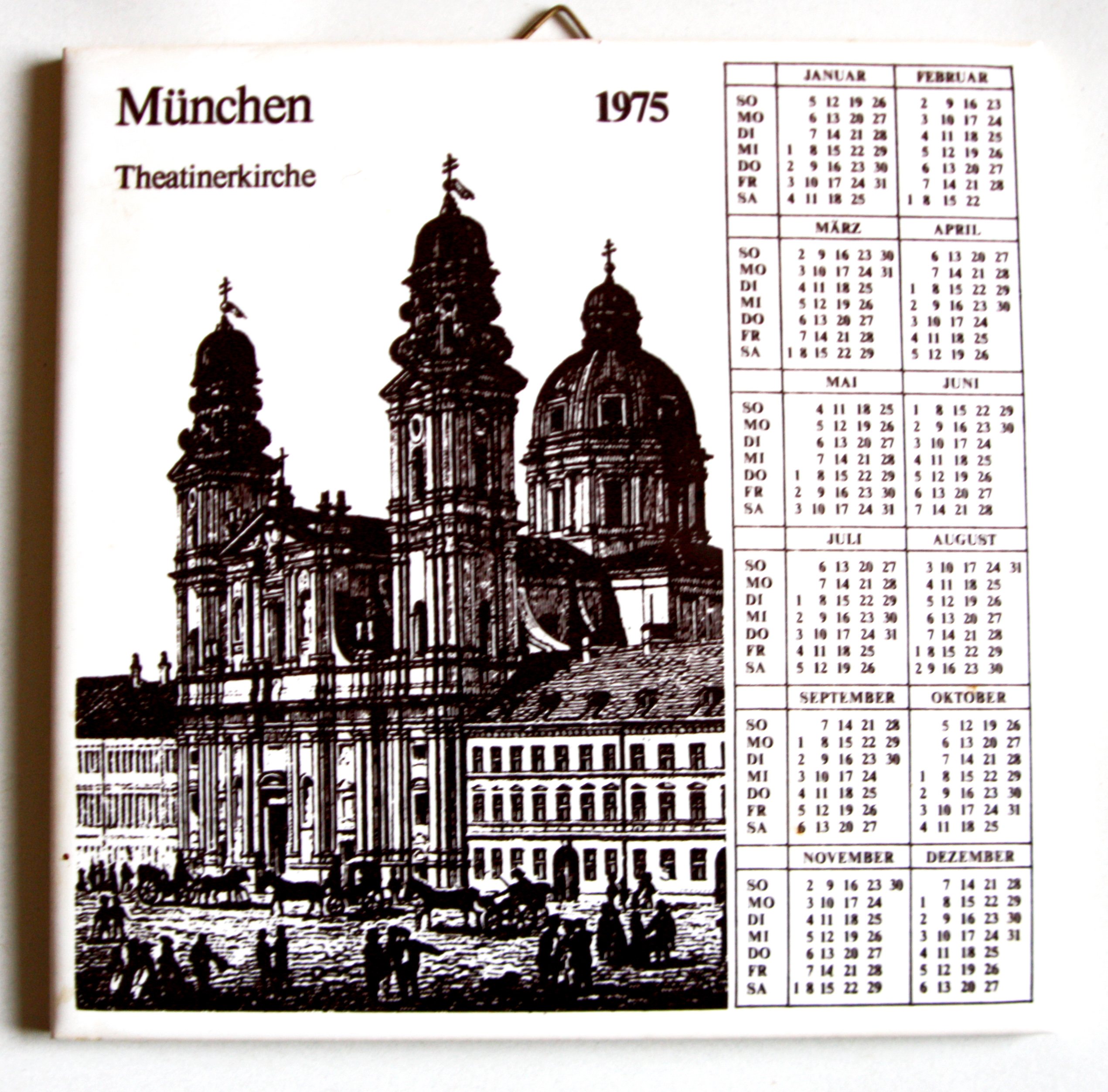 Kalenderfliese 1975 (Heimatmuseum Schloss Sinzig CC BY-NC-SA)