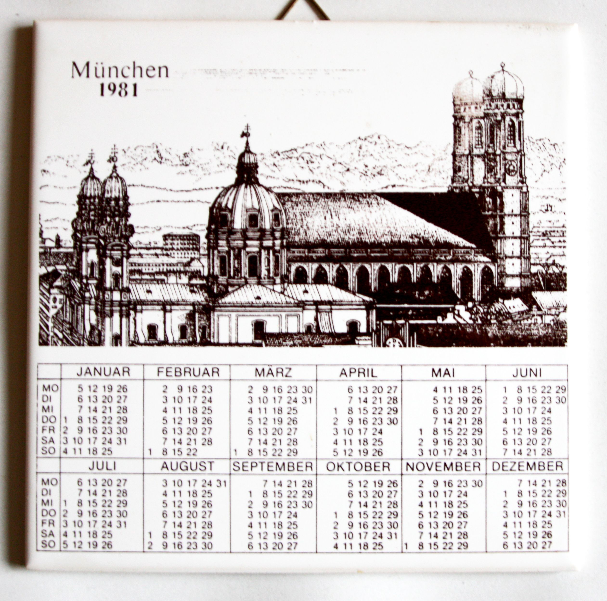 Kalenderfliese 1981 (Heimatmuseum Schloss Sinzig CC BY-NC-SA)
