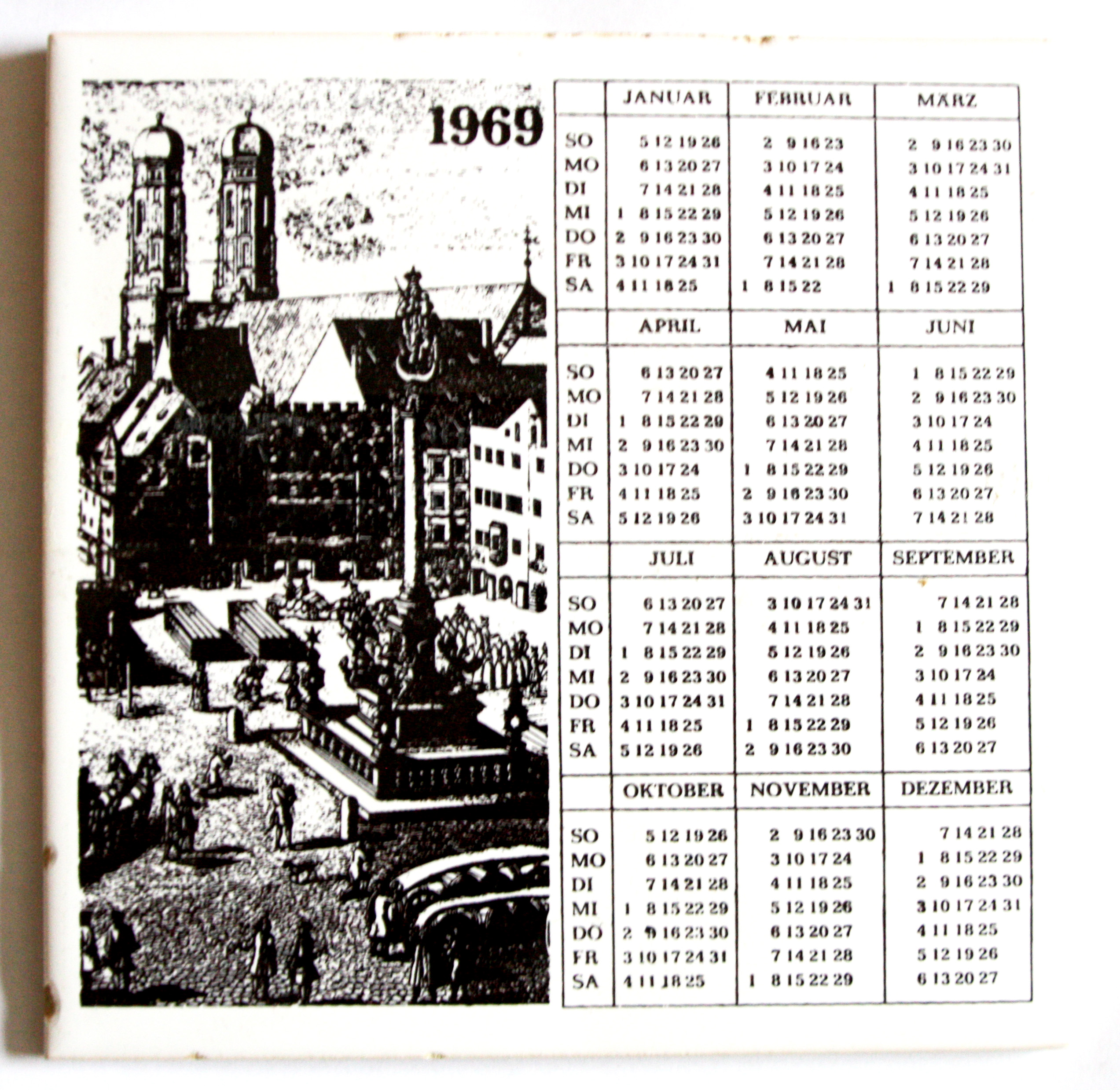 Kalenderfliese 1969 (Heimatmuseum Schloss Sinzig CC BY-NC-SA)