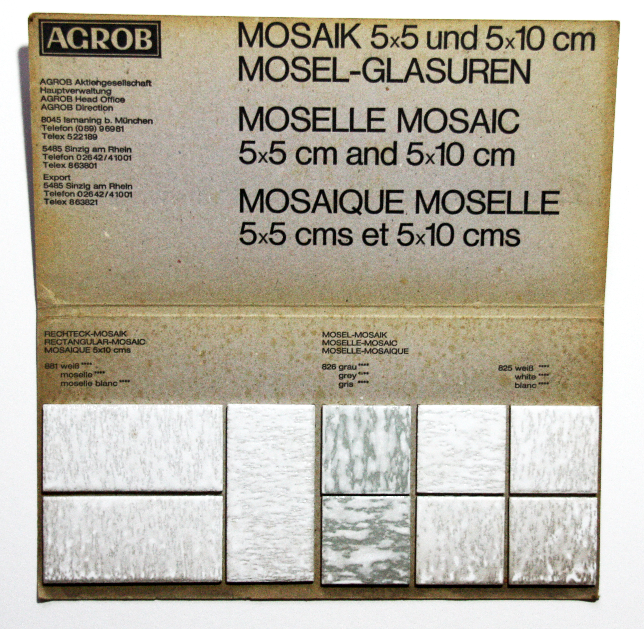 Verkaufspräsentation Mosaik Moselle (Heimatmuseum Schloss Sinzig CC BY-NC-SA)
