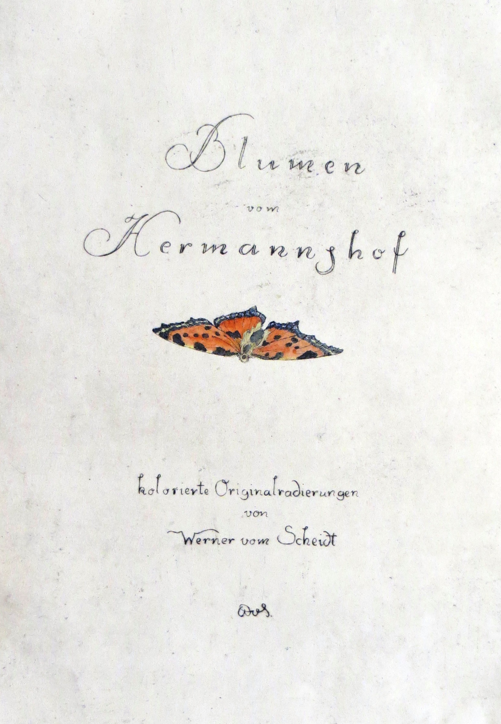 Titelblatt mit Schrift und Schmetterling (großer Fuchs) (Dr. Berthold Roland CC BY-NC-SA)