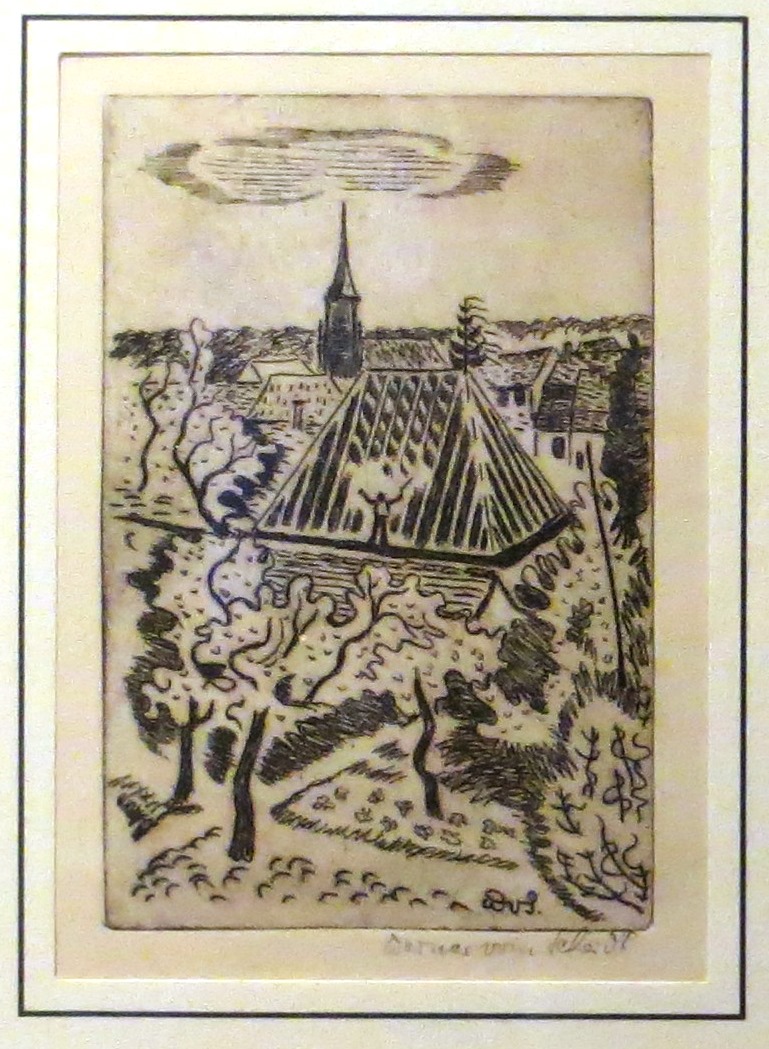 Linolschnitt (Richtfest, Kleinformat, Werner vom Scheidt) (Museum der Stadt Bad Bergzabern CC BY-NC-SA)
