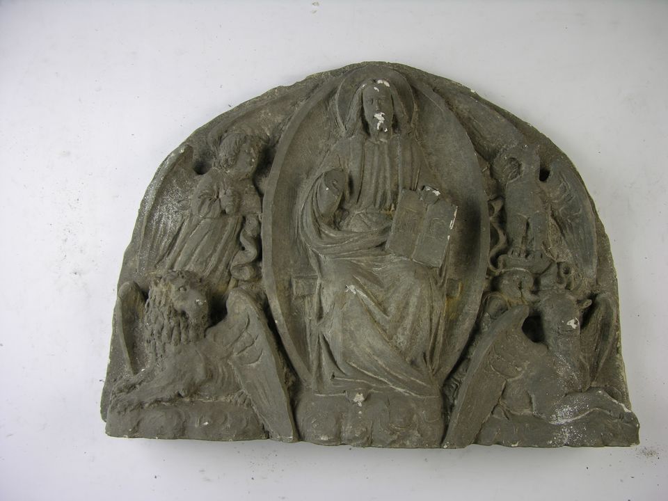 Jesus mit Symbolen der Evangelisten (Historisches Museum der Pfalz, Speyer CC BY)