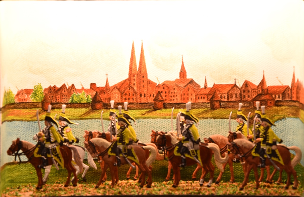 Schwedische Mörner Husaren vor der Stadt Stralsund 1757 (D. Weber CC BY-NC-SA)