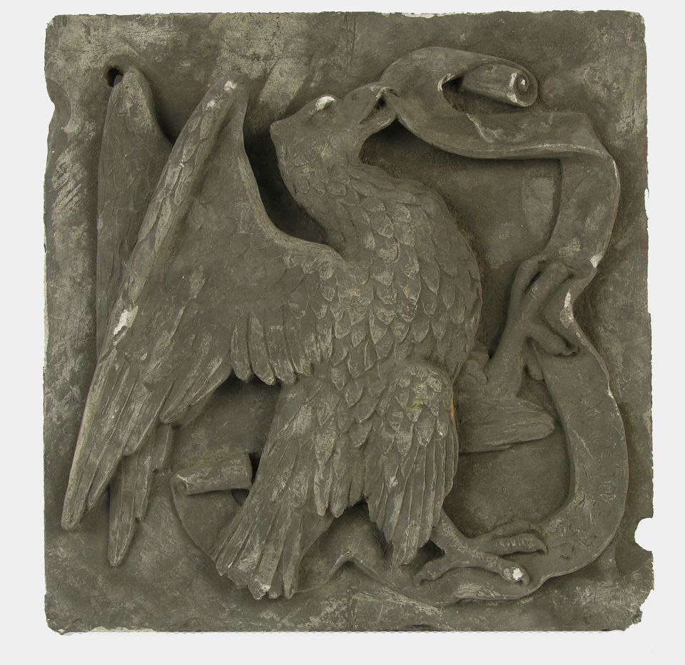 Adler mit Schriftrolle, Evangelistensymbol des Johannes (Historisches Museum der Pfalz, Speyer CC BY)