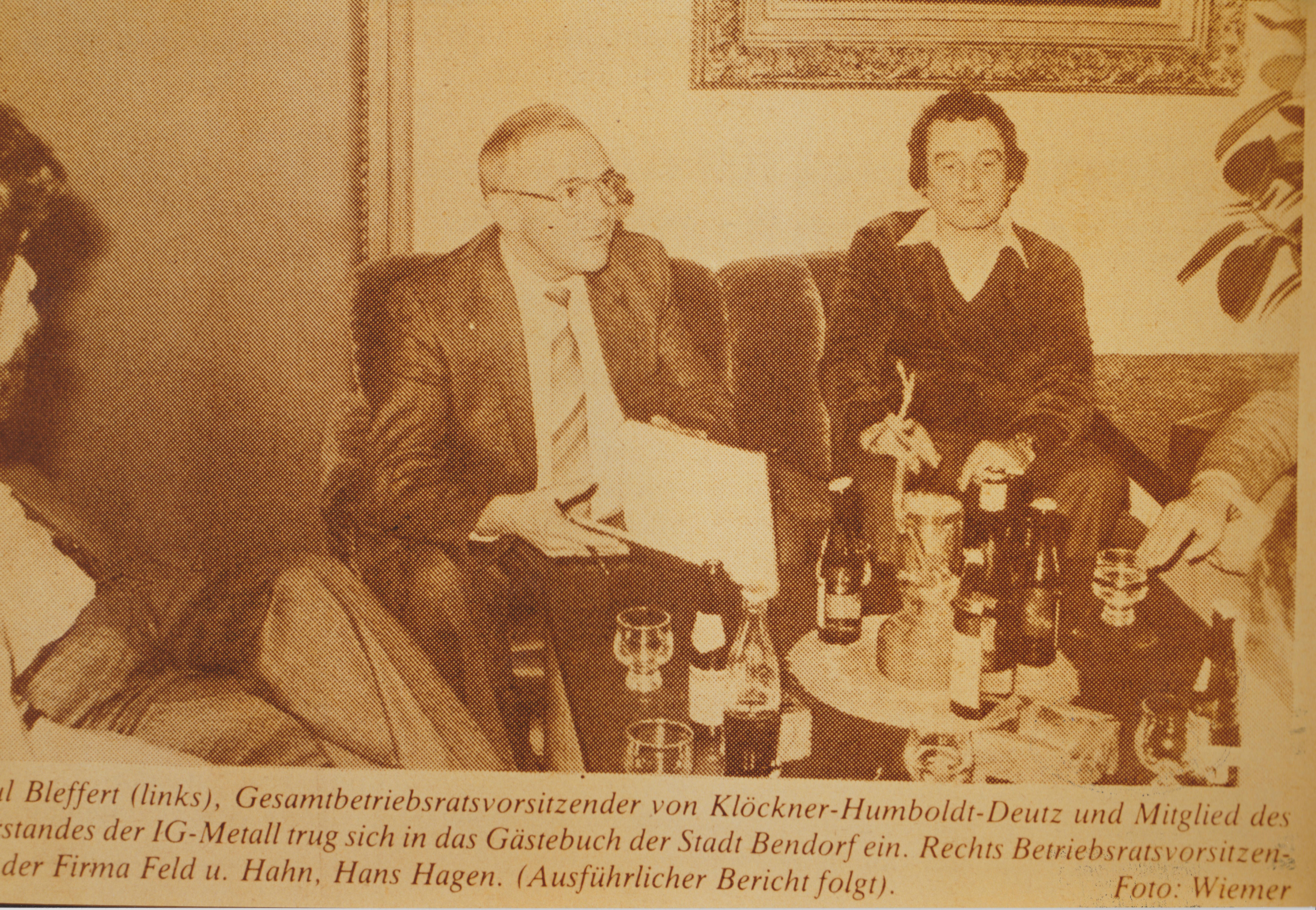 Firma "Feld & Hahn" Bendorf, Empfang im Rathaus 1983 (REM CC BY-NC-SA)