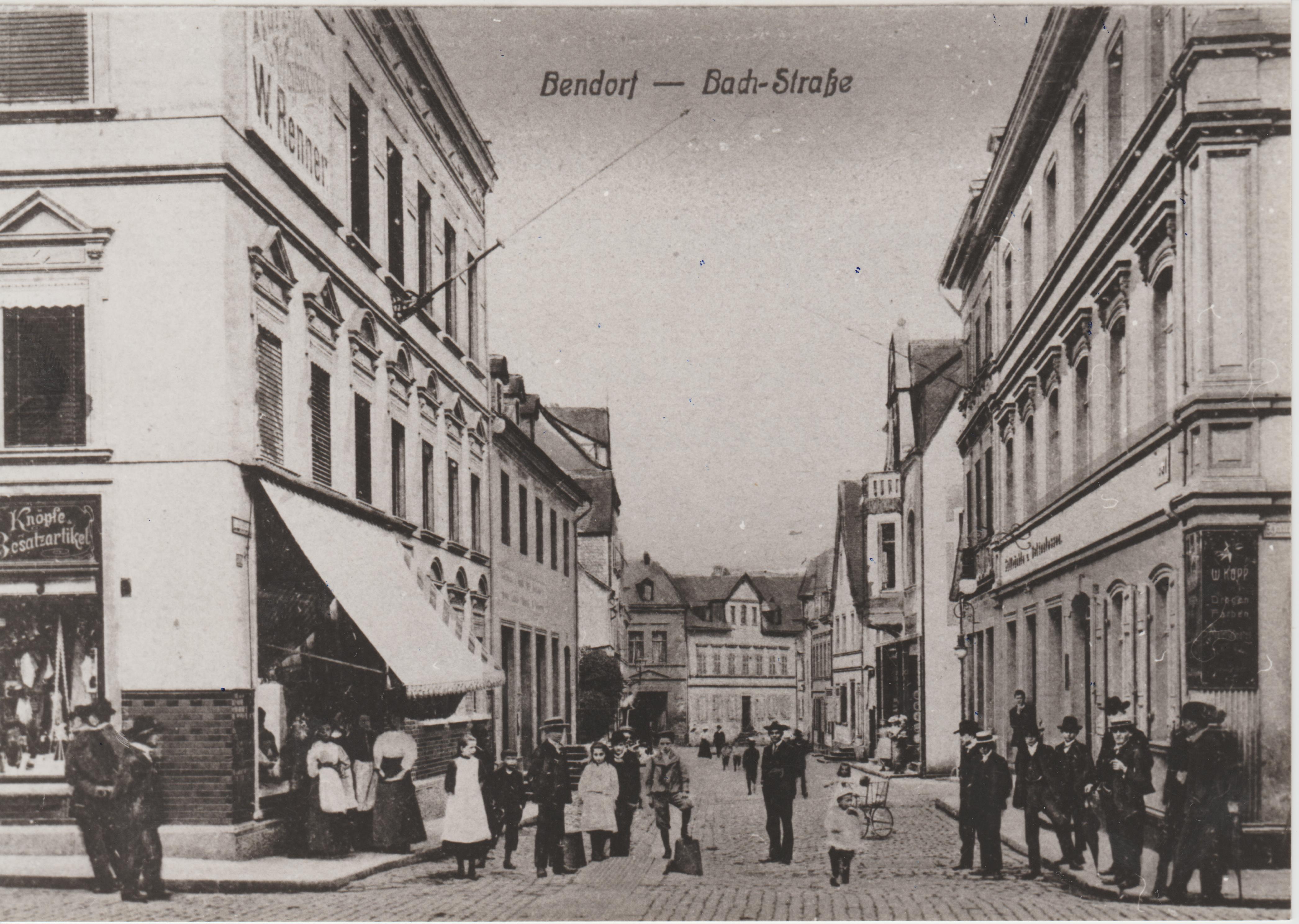 Mittlere Bachstrasse in Bendorf um 1907 (REM CC BY-NC-SA)