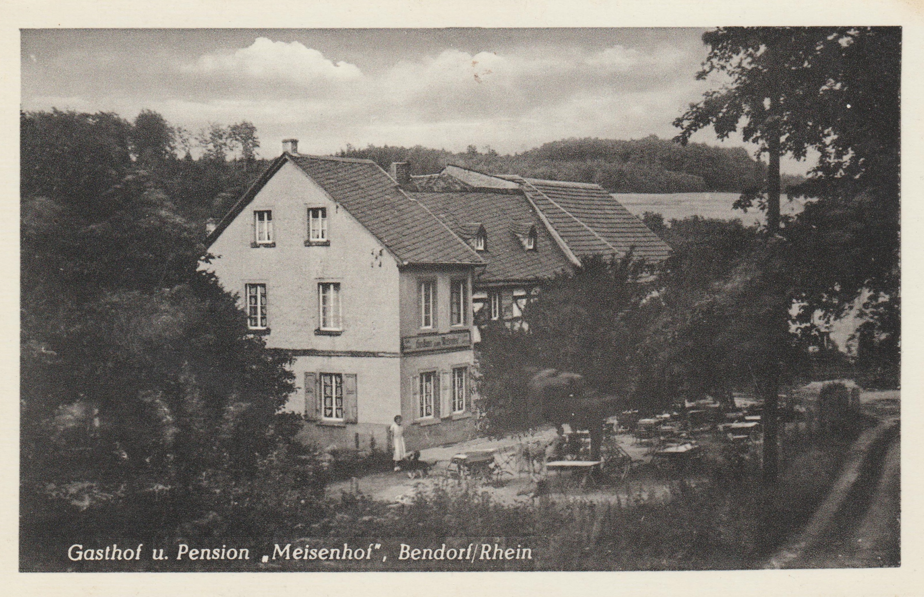 Postkarte Gasthof und Pension "Meisenhof" in Bendorf (REM CC BY-NC-SA)