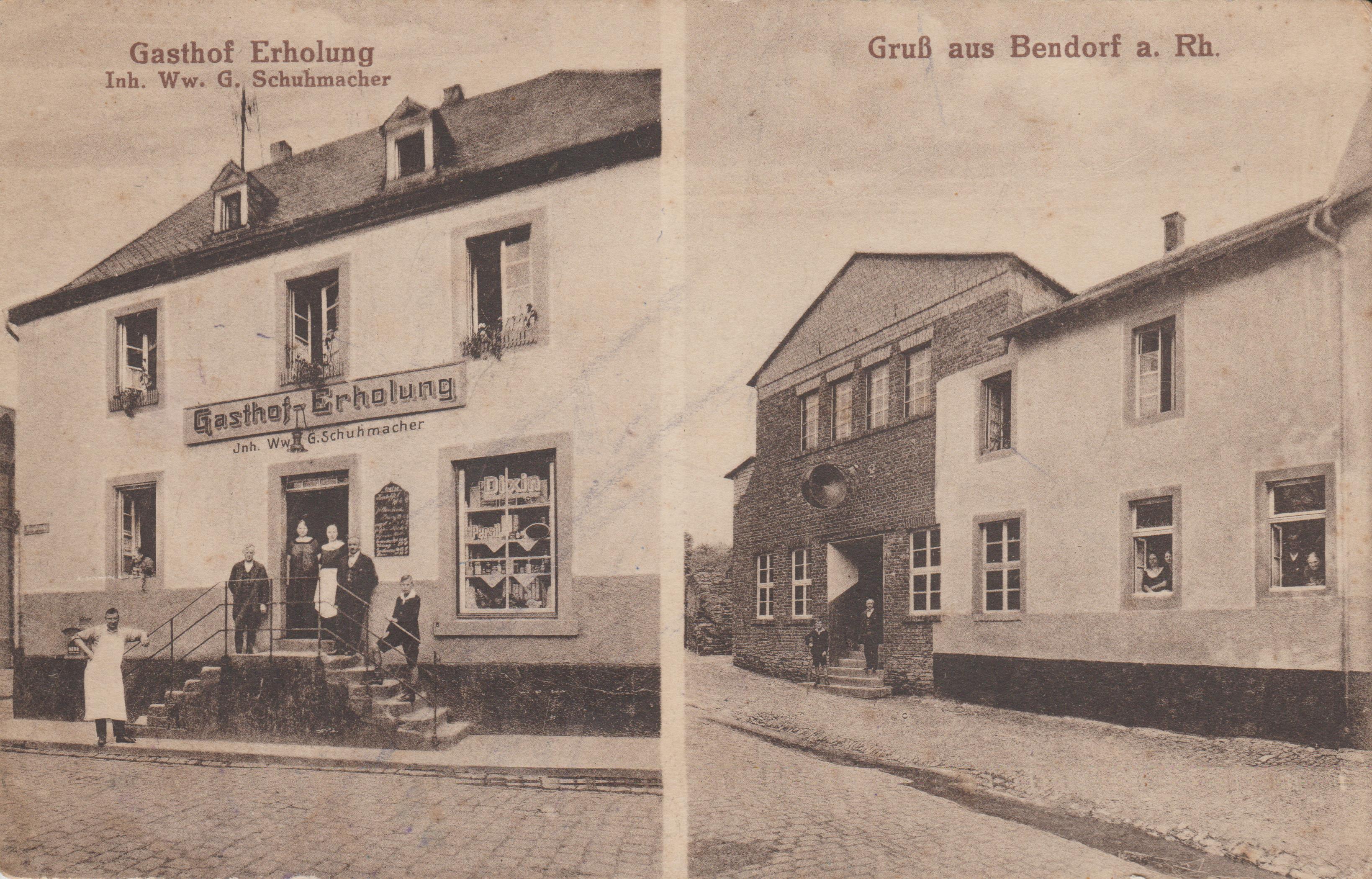 Postkarte Gasthof Erholung in Bendorf (REM CC BY-NC-SA)