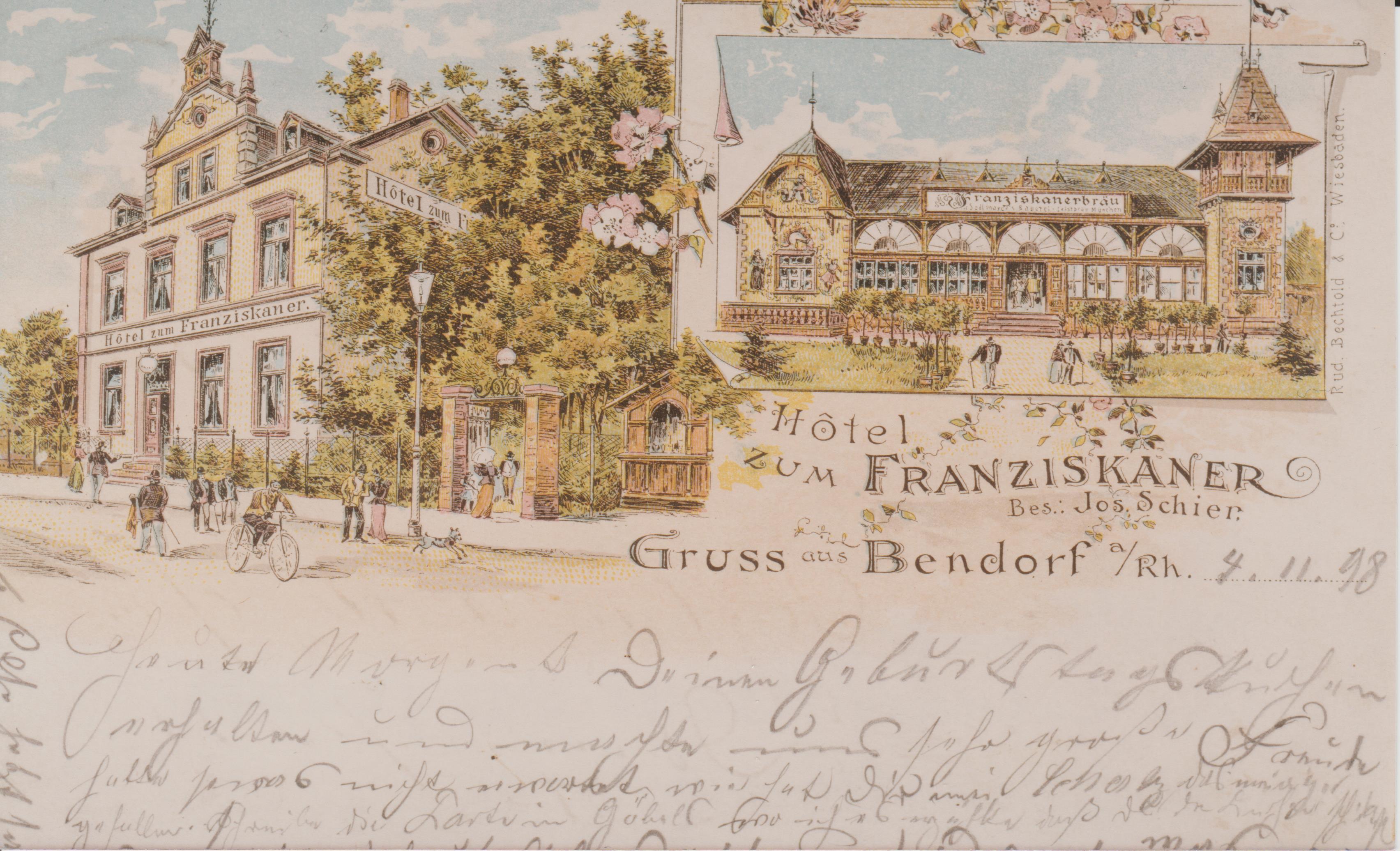 Hotel zum Franziskaner in Bendorf um 1892 (REM CC BY-NC-SA)