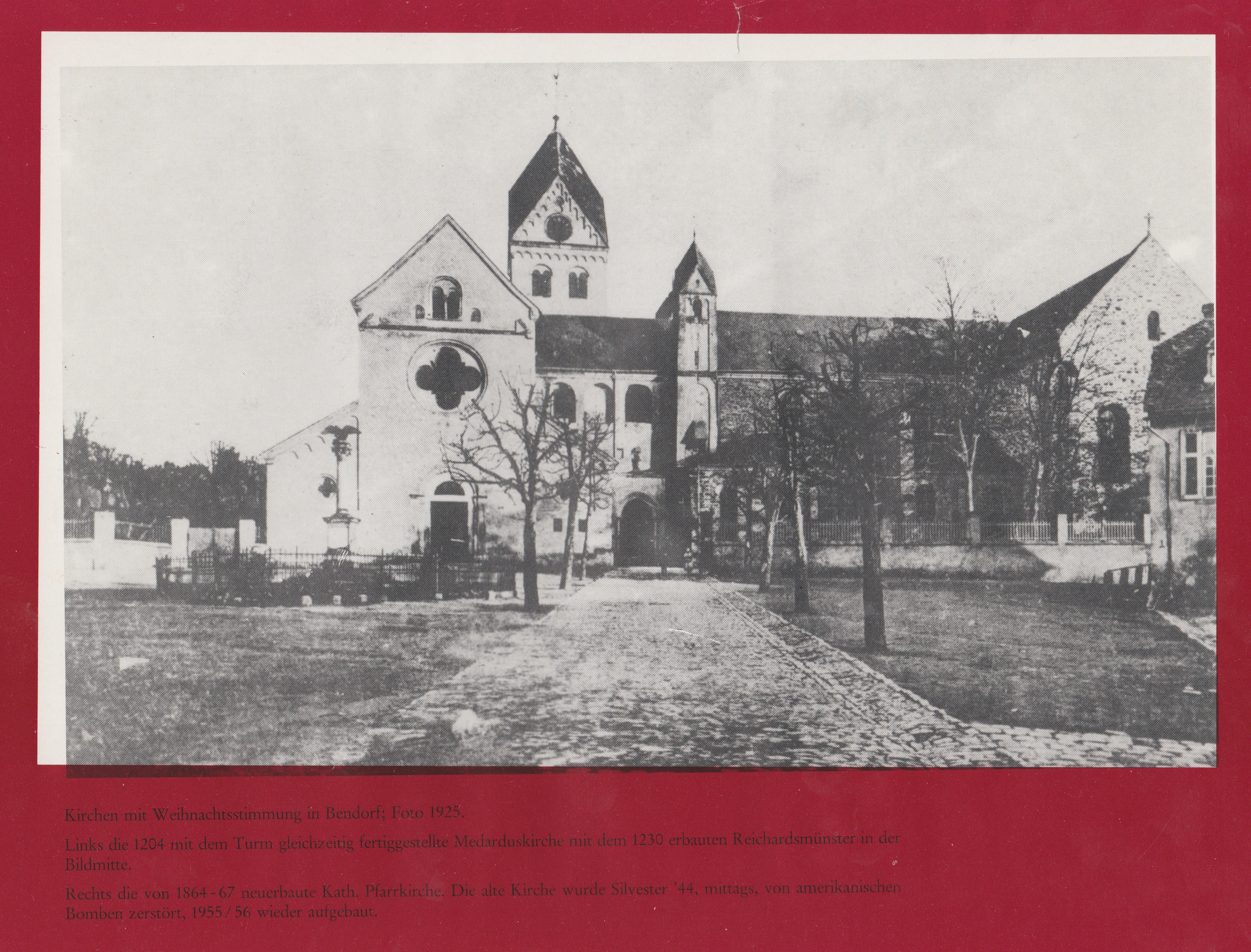 Kirchen St. Medard in Bendorf im Jahre 1925 (REM CC BY-NC-SA)